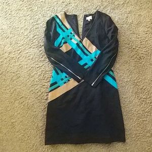 Tracy Reece Dress with Leather Details